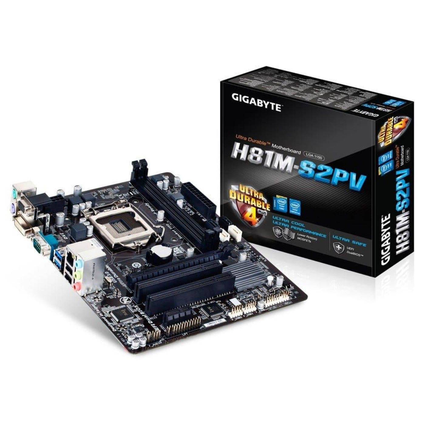 Материнська плата Gigabyte GA-H81M-S2PV ( (Socket 1150, Intel H81, Micro-ATX) Б/в,U1