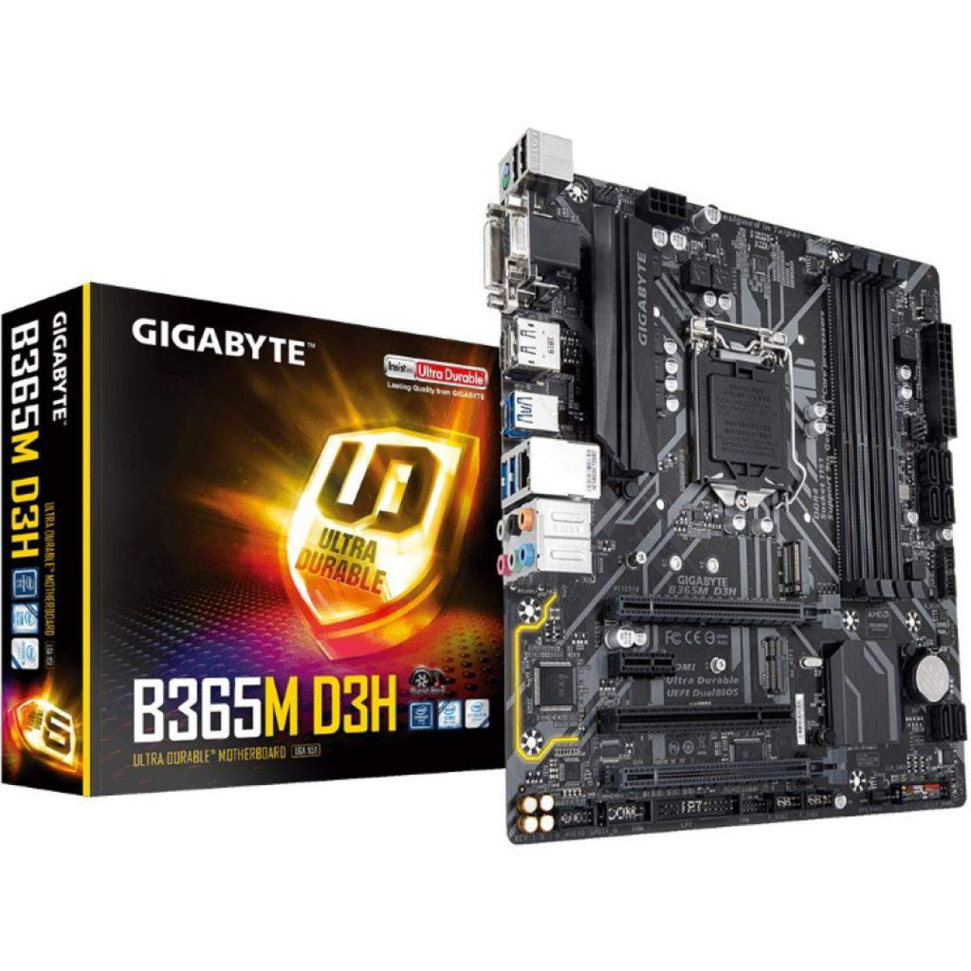 Материнская плата Gigabyte B365M D3H-RD (B365M D3H-RD) (Socket 1151 v2, Intel B365, Micro-ATX) Б/у