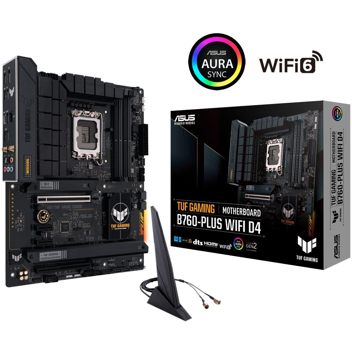 Материнська плата ASUS TUF GAMING B760-PLUS WIFI D4 (TUF GAMING B760-PLUS WIFI D4) (Socket 1700, Intel B760, ATX)