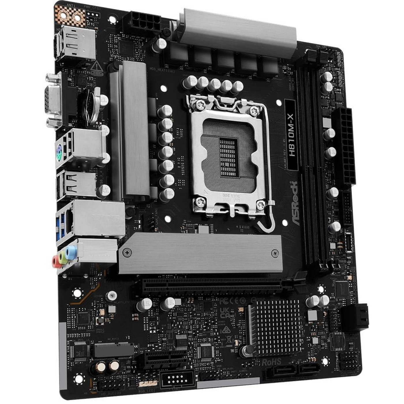 Материнська плата ASRock H810M-X (H810M-X) (Socket 1851, Intel H810, Micro-ATX)