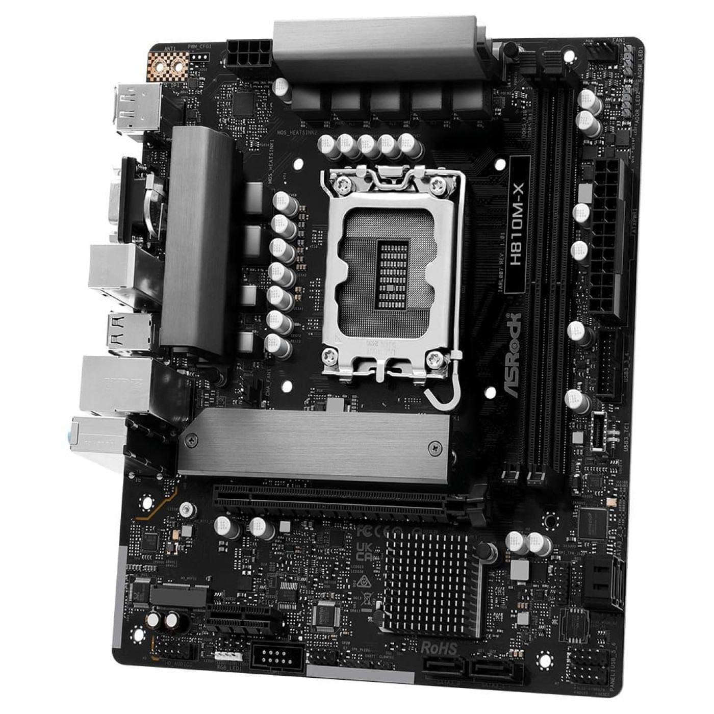 Материнська плата ASRock H810M-X (H810M-X) (Socket 1851, Intel H810, Micro-ATX)