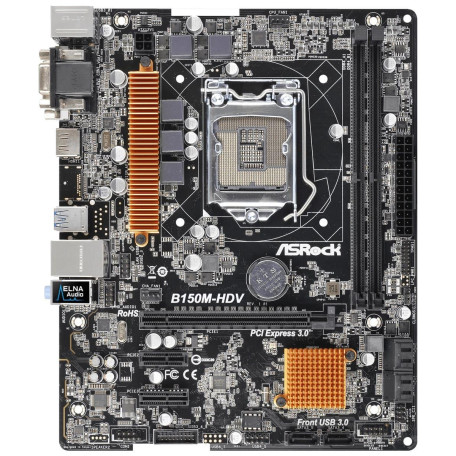 Материнська плата ASRock B150M-HDV (90-MXGYD0-A0UAYZ) (Socket 1151, Intel B150, Micro-ATX) Б/в,U1