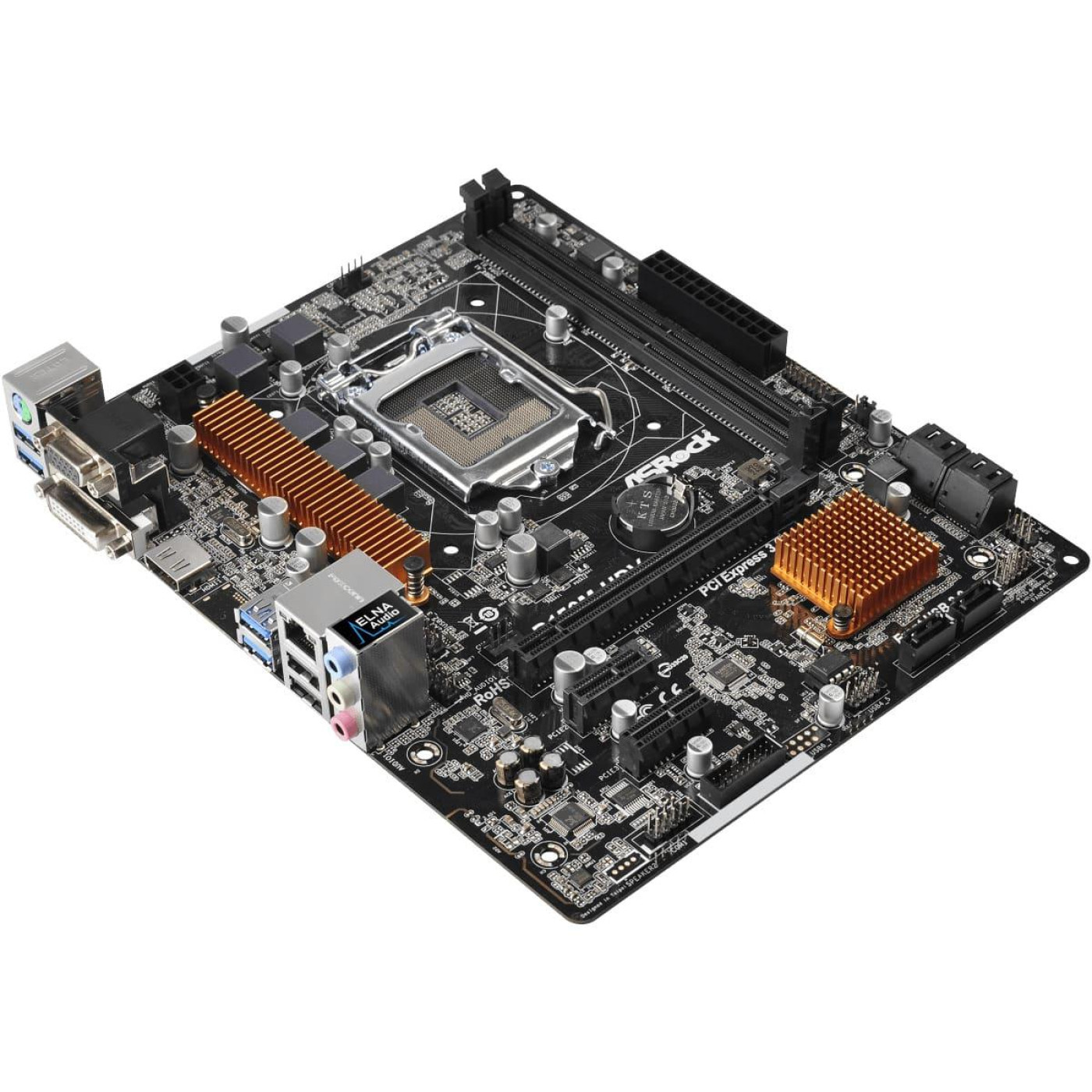 Материнська плата ASRock B150M-HDV (90-MXGYD0-A0UAYZ) (Socket 1151, Intel B150, Micro-ATX) Б/в,U1