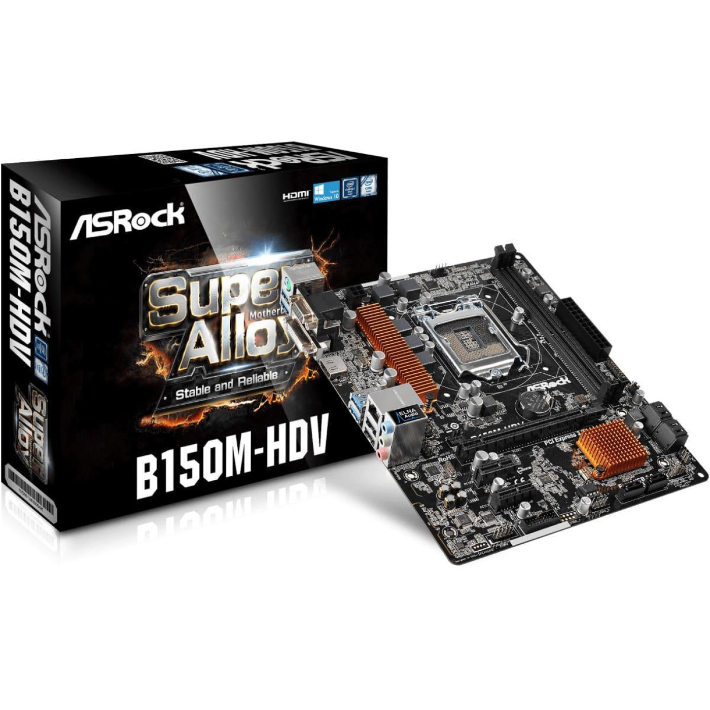 Материнська плата ASRock B150M-HDV (90-MXGYD0-A0UAYZ) (Socket 1151, Intel B150, Micro-ATX) Б/в,U1