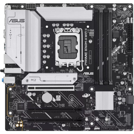 Материнська плата ASUS PRIME B760M-A WIFI II (PRIME B760M-A WIFI II) (Socket 1700, Intel B760, Micro-ATX)