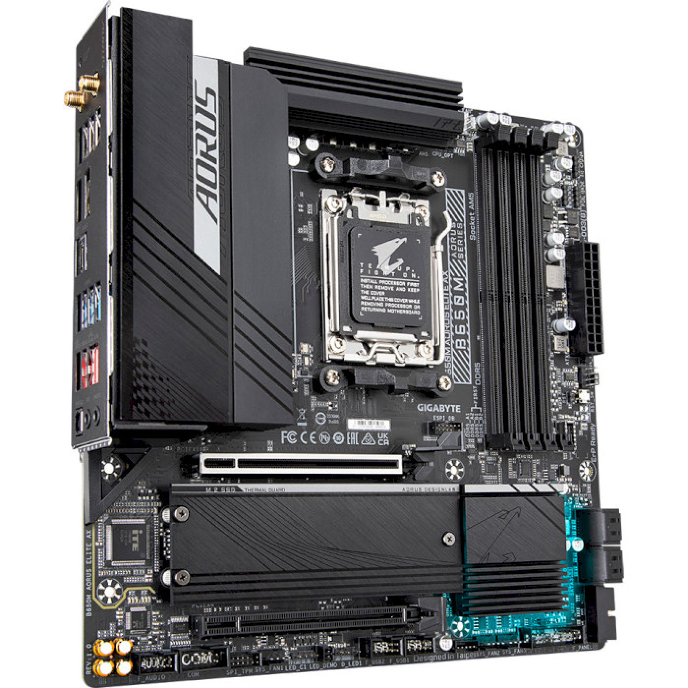Материнская плата Gigabyte B650M AORUS ELITE AX (B650M AORUS ELITE AX) (Socket AM5, AMD B650, Micro-ATX) Б/у