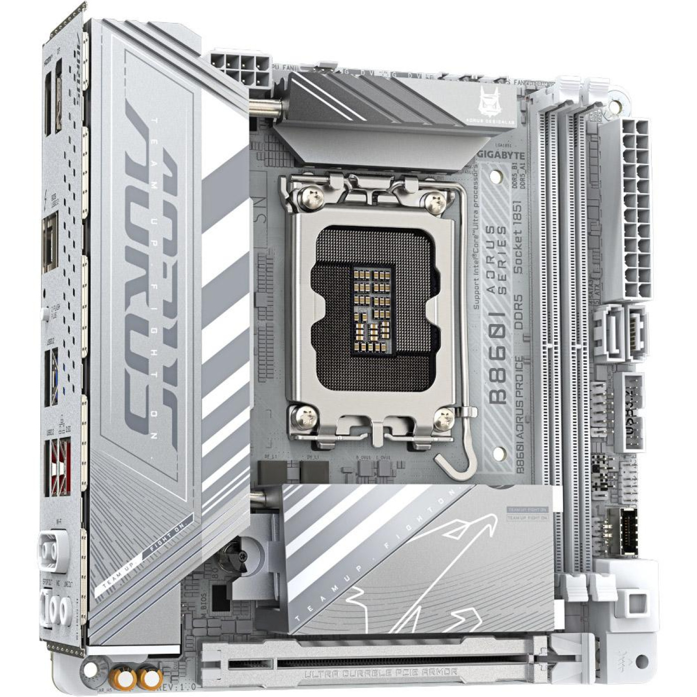 Материнська плата Gigabyte B860I AORUS PRO ICE (B860I AORUS PRO ICE) (Socket 1851, Intel B860, Mini-ITX)
