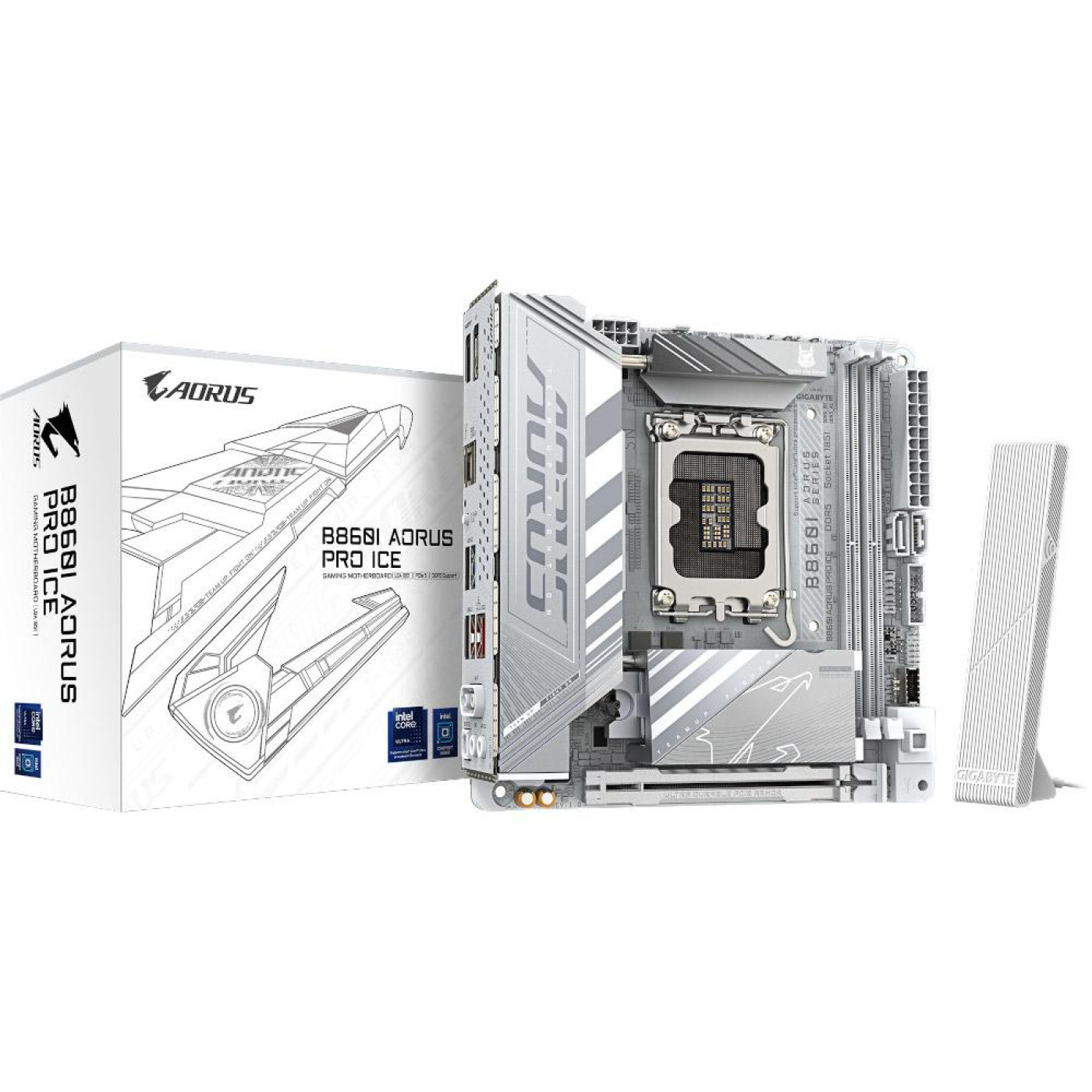 Материнська плата Gigabyte B860I AORUS PRO ICE (B860I AORUS PRO ICE) (Socket 1851, Intel B860, Mini-ITX)