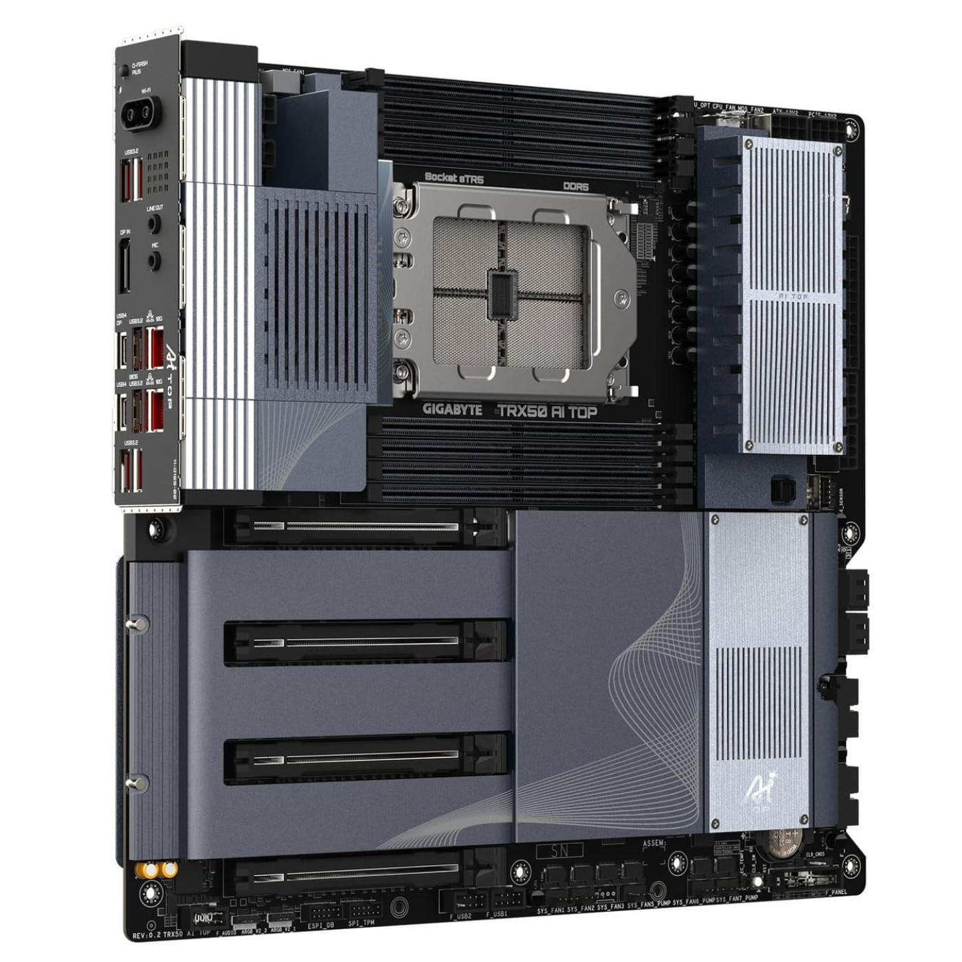 Материнська плата GIGABYTE TRX50 AI TOP (TRX50 AI TOP) (Socket TR5, AMD TRX50, EEB)