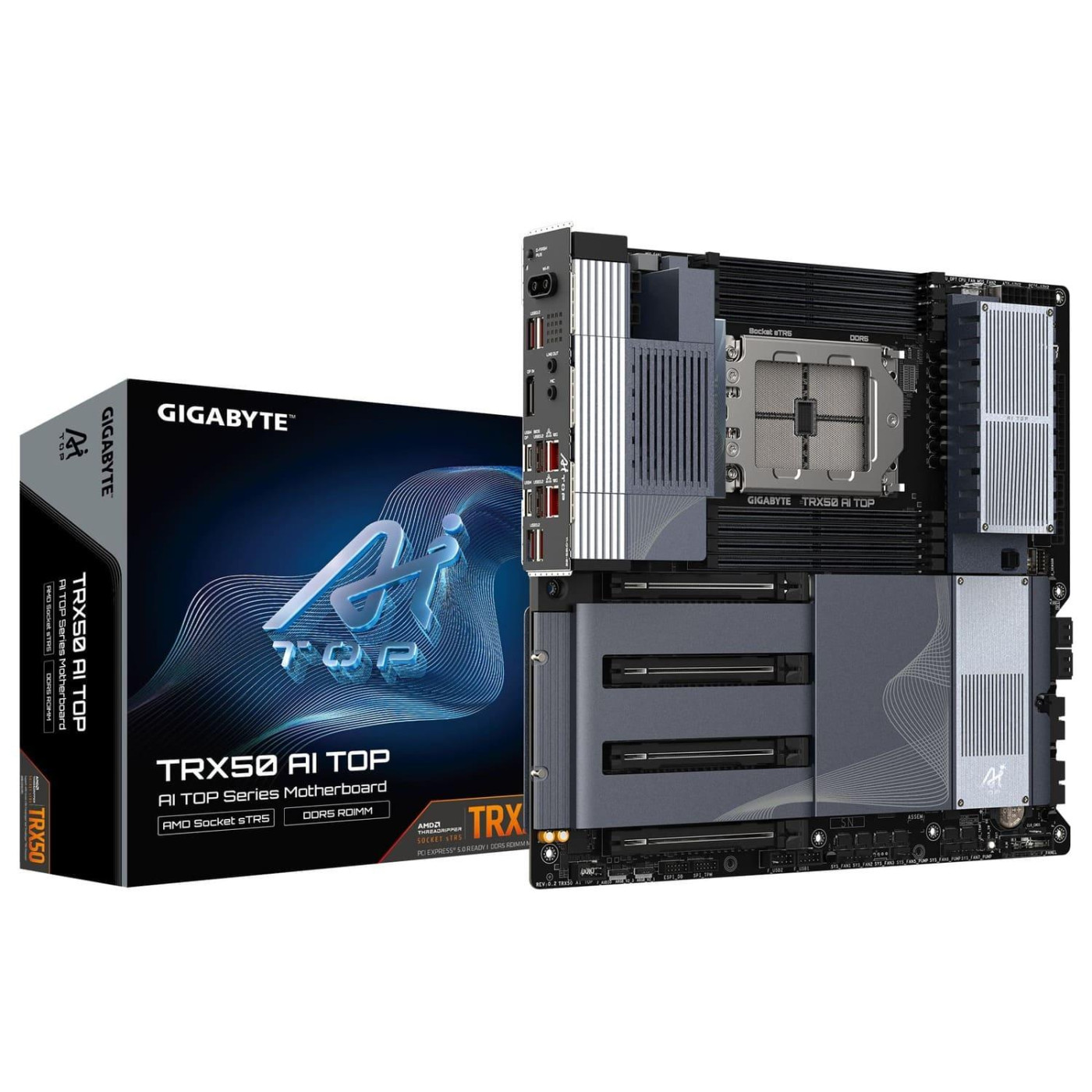 Материнська плата GIGABYTE TRX50 AI TOP (TRX50 AI TOP) (Socket TR5, AMD TRX50, EEB)
