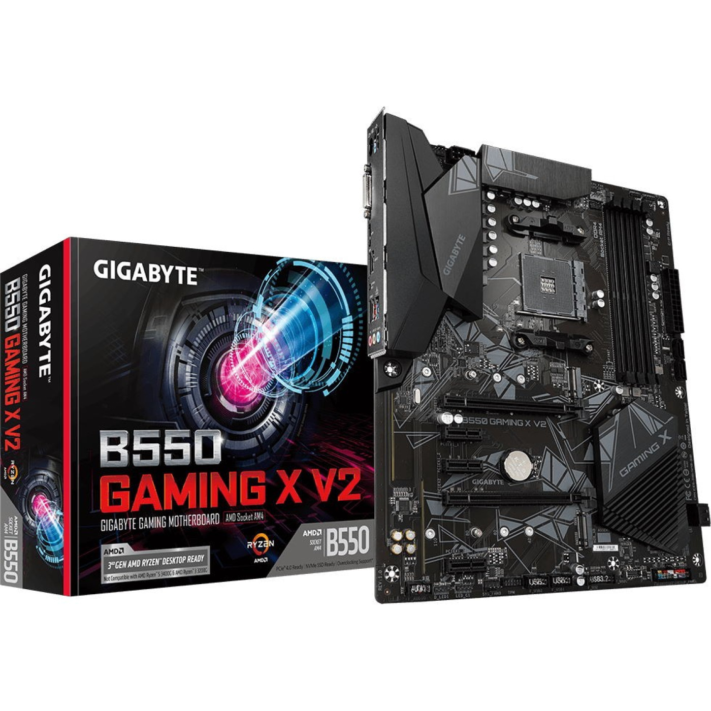 Материнська плата Gigabyte B550 Gaming X V2 (B550 GAMING X V2) (Socket AM4, AMD B550, ATX)