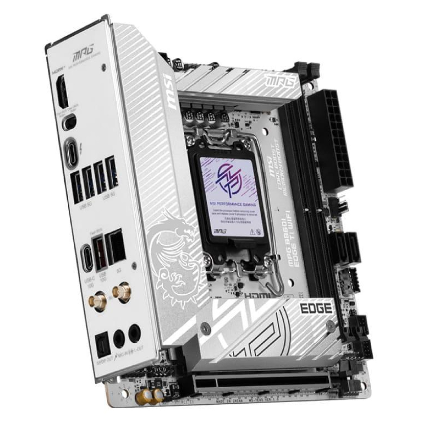 Материнська плата MSI MPG B860I EDGE TI WIFI (MPG B860I EDGE TI WIFI) (Socket 1851, Intel B860, Mini-ITX)