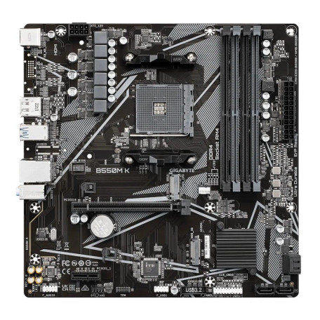 Материнська плата GIGABYTE B550M K (B550M K) (Socket AM4, AMD B550, Micro-ATX)