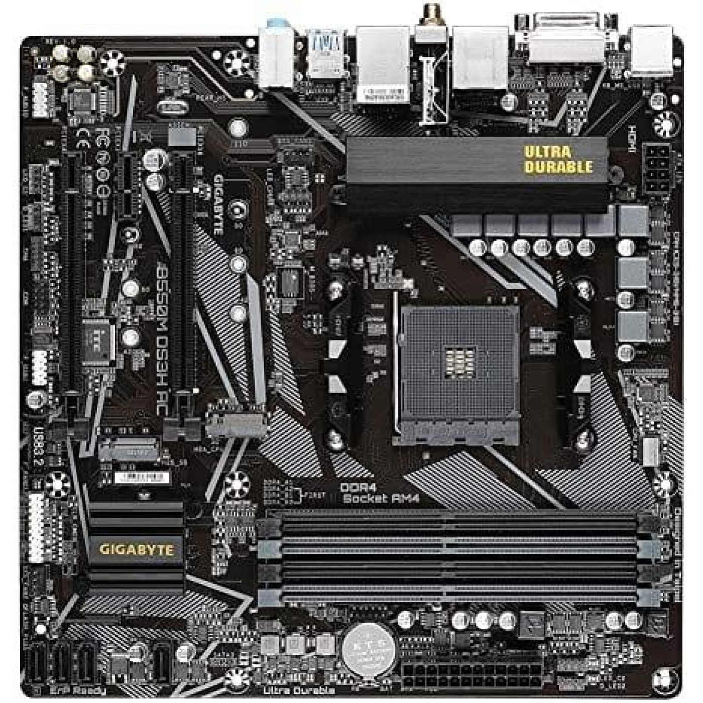 Материнська плата Gigabyte B550M DS3H AC (B550M DS3H AC) (Socket AM4, AMD B550, Micro-ATX)