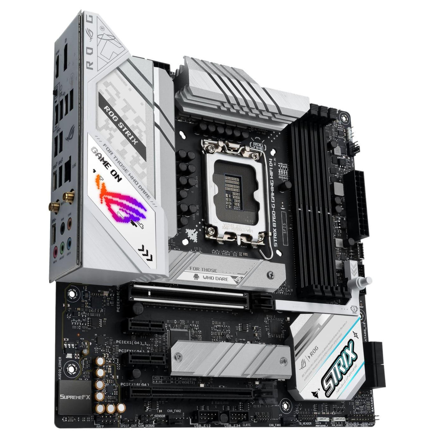 Материнська плата ASUS ROG STRIX B760-G GAMING WIFI D4 (ROG STRIX B760-G GAMING WIFI D4) (Socket 1700, Intel B760, Micro-ATX)