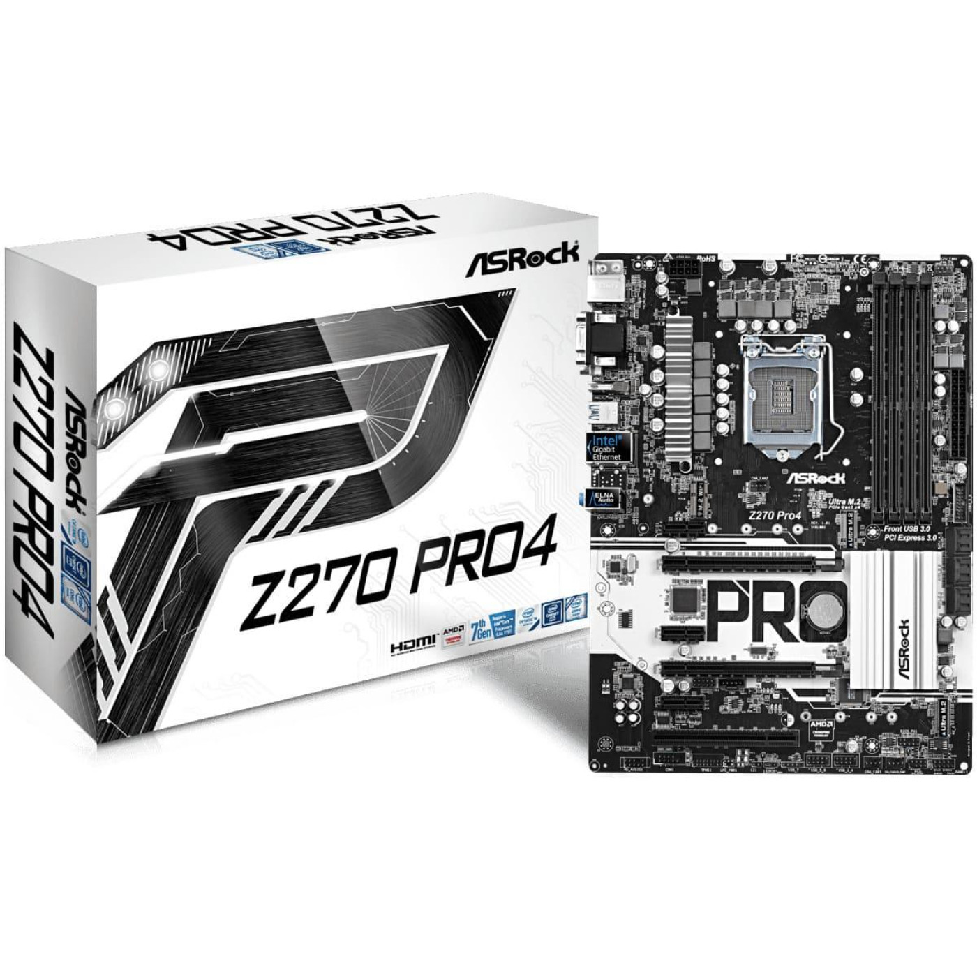 Материнская плата AsRock Z270 PRO4 (Z270 PRO4) (s1151, Intel Z270, ATX)