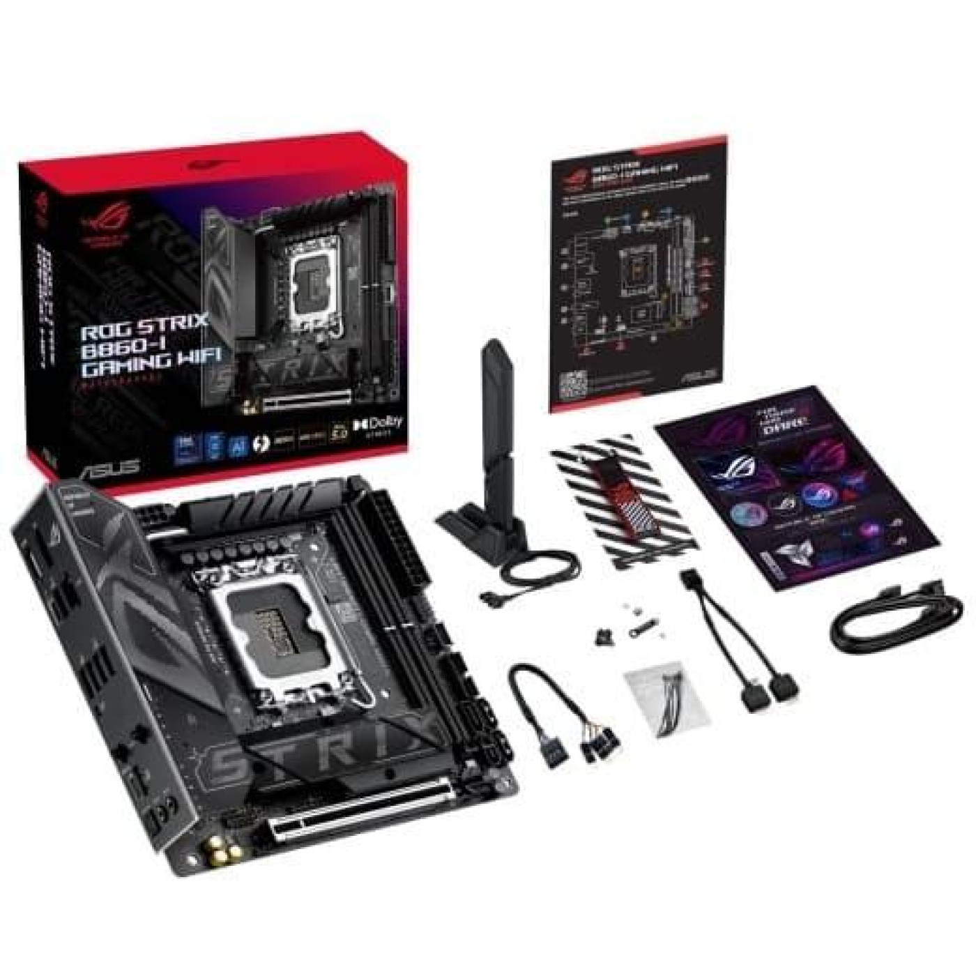 Материнська плата ASUS ROG STRIX B860-I GAMING WIFI (ROG STRIX B860-I GAMING WIFI) (Socket 1851, Intel B860, Mini-ITX)