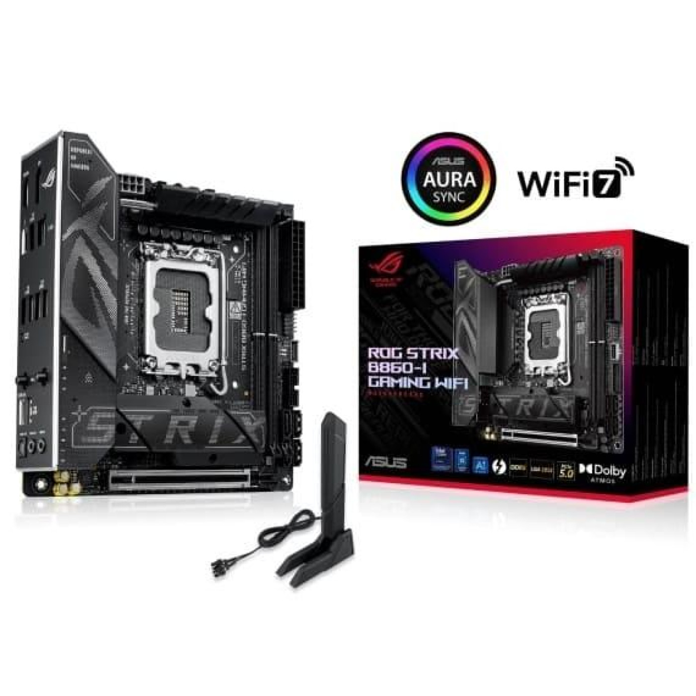 Материнська плата ASUS ROG STRIX B860-I GAMING WIFI (ROG STRIX B860-I GAMING WIFI) (Socket 1851, Intel B860, Mini-ITX)