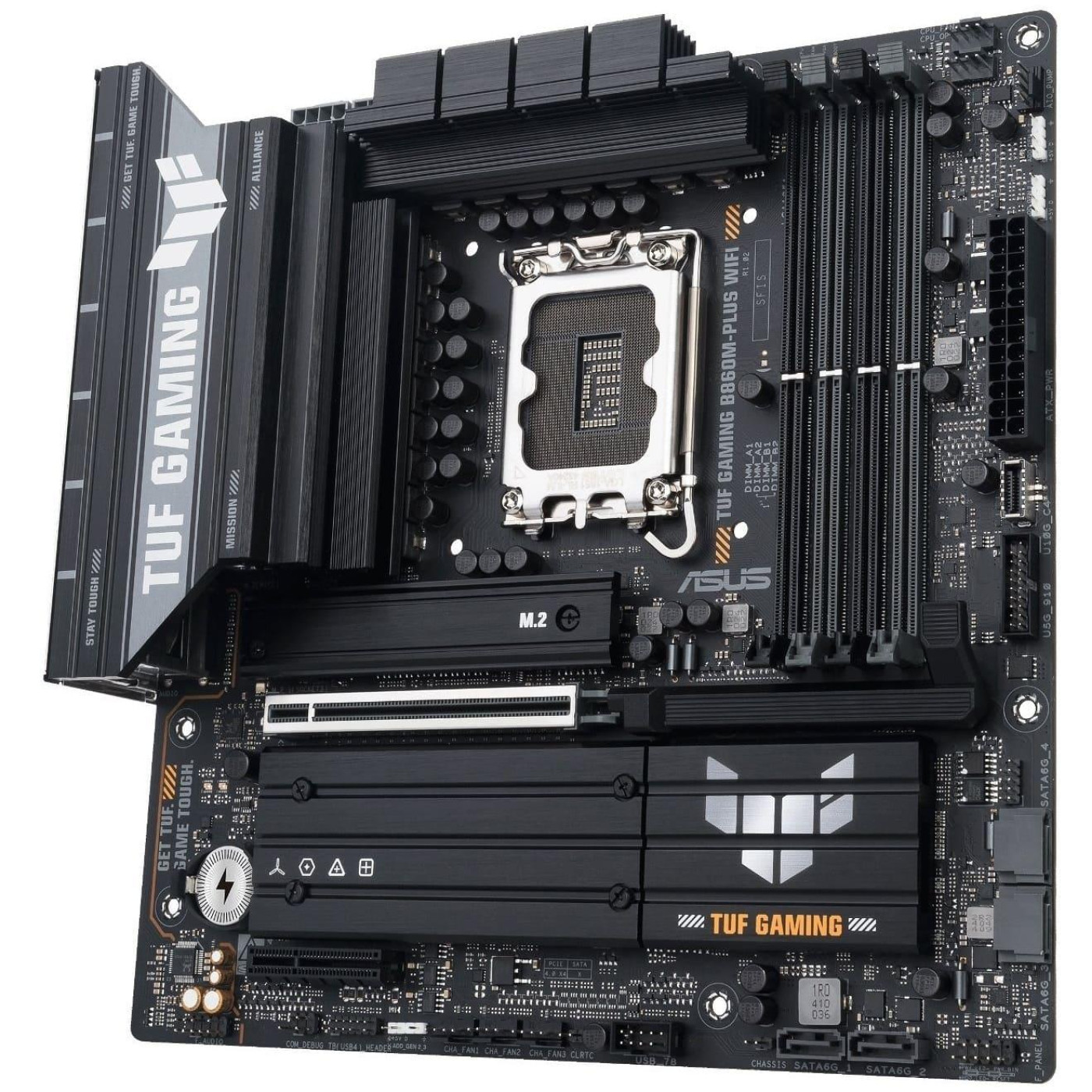 Материнская плата ASUS TUF GAMING B860M-PLUS WIFI (TUF GAMING B860M-PLUS WIFI) (Socket 1851, Intel B860, Micro-ATX)