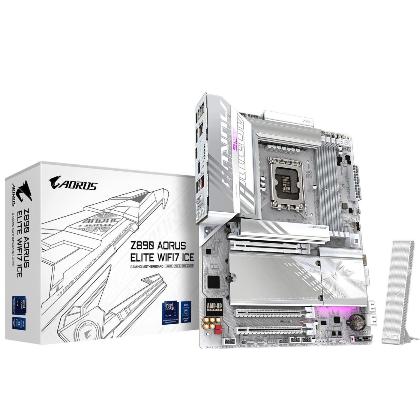 Материнська плата Gigabyte Z890 AORUS ELITE WIFI7 ICE (Z890 AORUS ELITE WIFI7 ICE) (Socket 1851, Intel Z890, ATX)