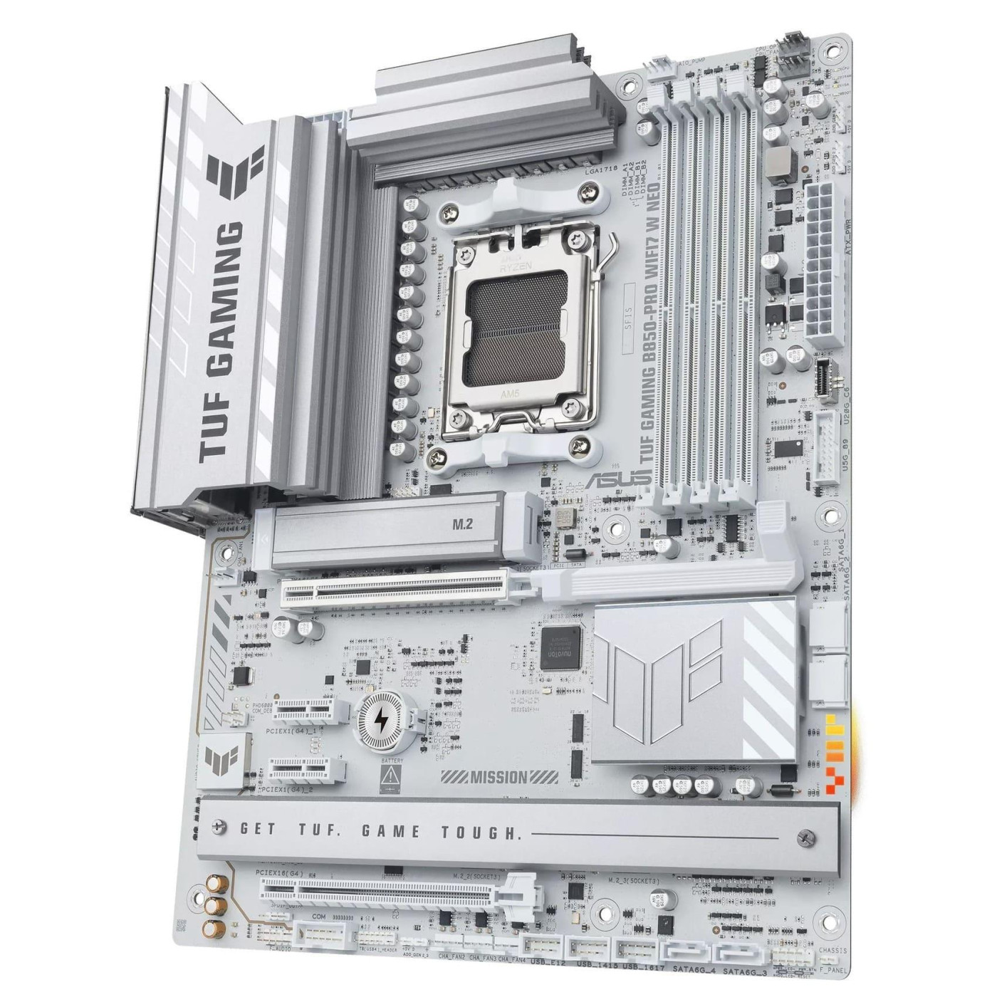 Материнская плата ASUS TUF GAMING B850-PRO WIFI7 W NEO WHITE (TUF GAMING B850-PRO WIFI7 W NEO) (Socket AM5, AMD B850, ATX)