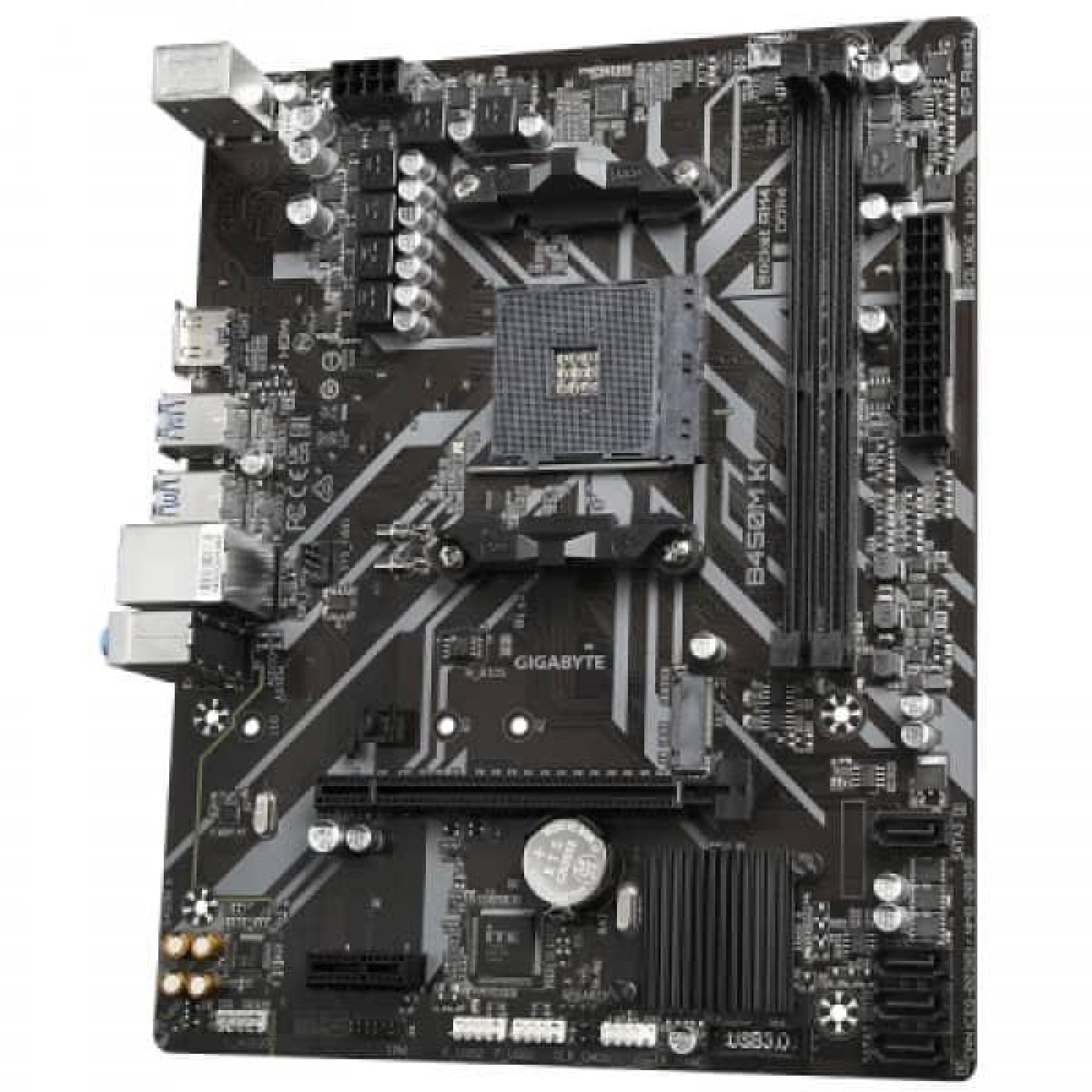 Материнська плата Gigabyte B450M K (B450M K) (Socket AM4, AMD B450, Micro-ATX) Б/в
