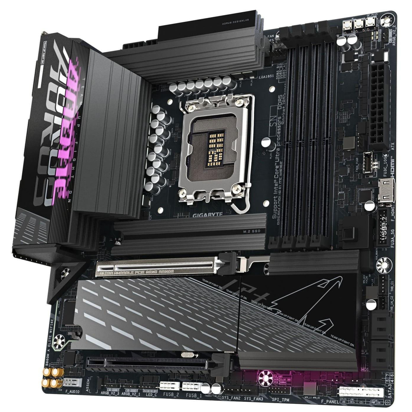 Материнська плата Gigabyte B860M AORUS ELITE WIFI6E (B860M AORUS ELITE WIFI6E) (Socket 1851, Intel B860, Micro-ATX)