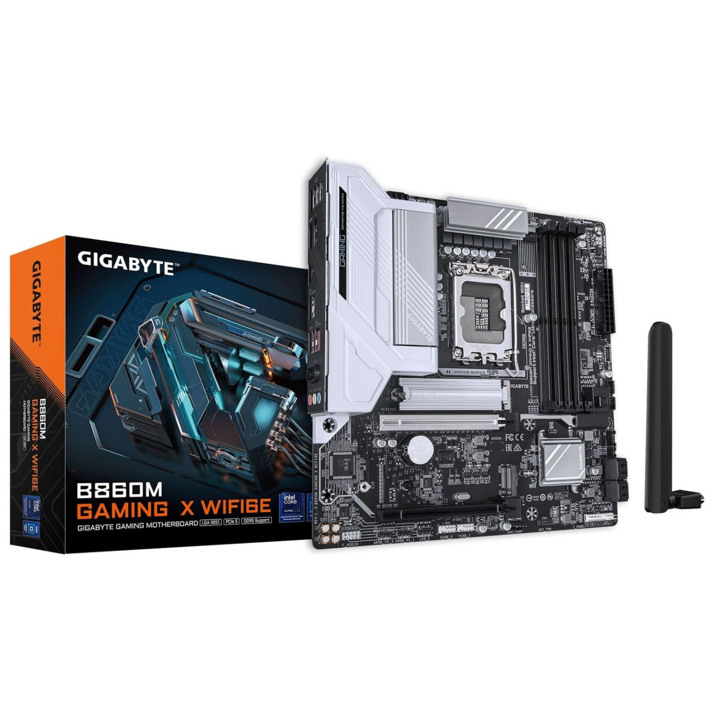 Материнська плата Gigabyte B860M GAMING X WIFI6E (B860M GAMING X WIFI6E) (Socket 1851, Intel B860, Micro-ATX)