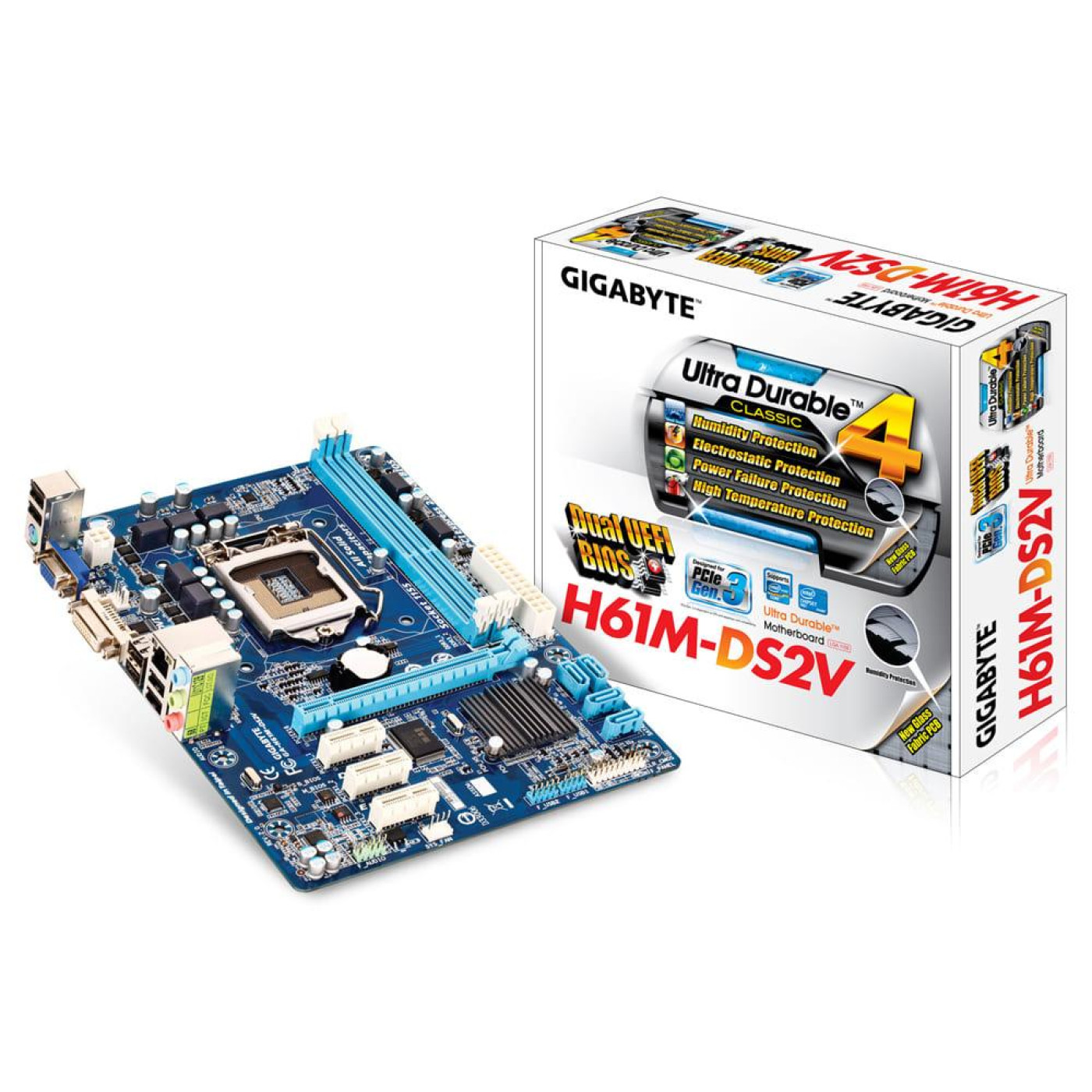 Материнська плата Gigabyte GA-H61M-DS2V (GA-H61M-DS2V) ( Б/в,U1