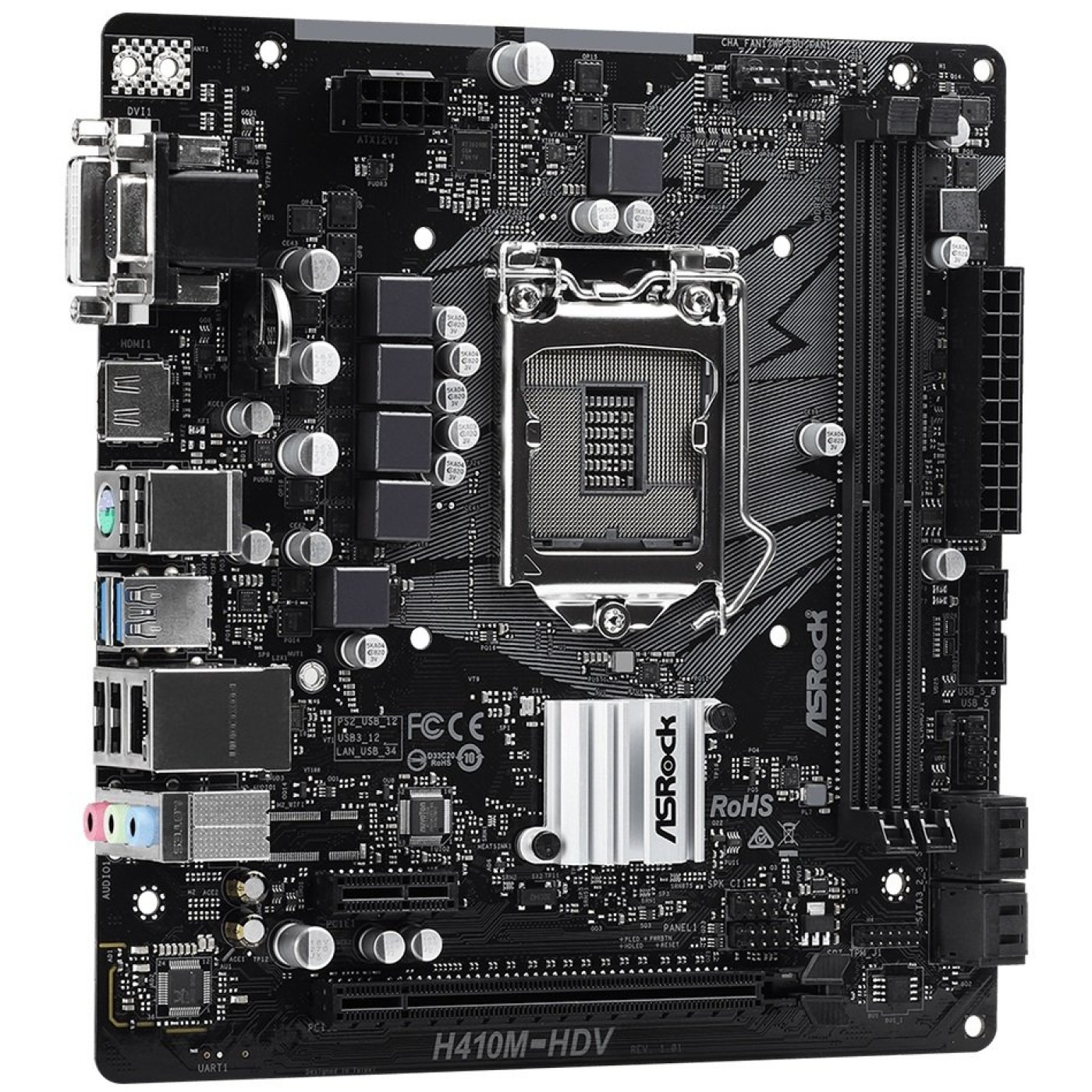Материнская плата AsRock H410M-HDV (H410M-HDV) (Socket 1200, Intel H410, Micro-ATX) Б/у