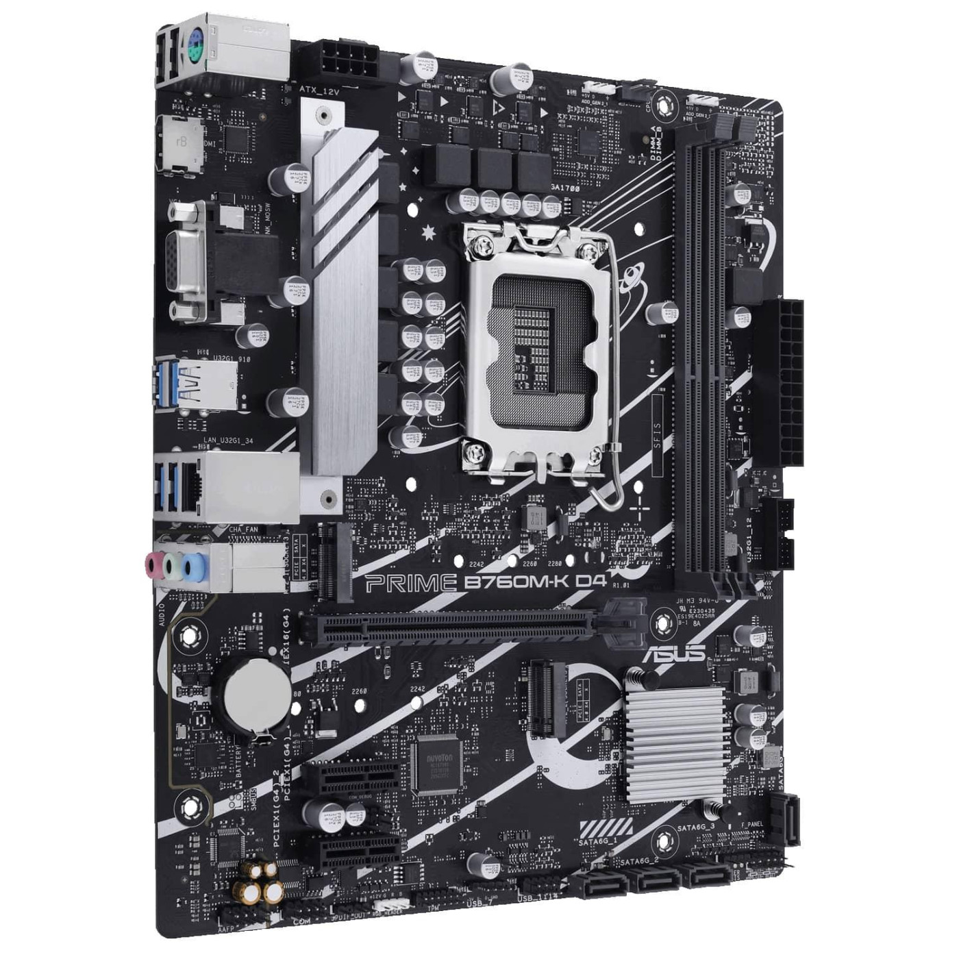 Материнська плата ASUS PRIME B760M-K D4 (PRIME B760M-K D4) (Socket 1700, Intel B760, Micro-ATX)