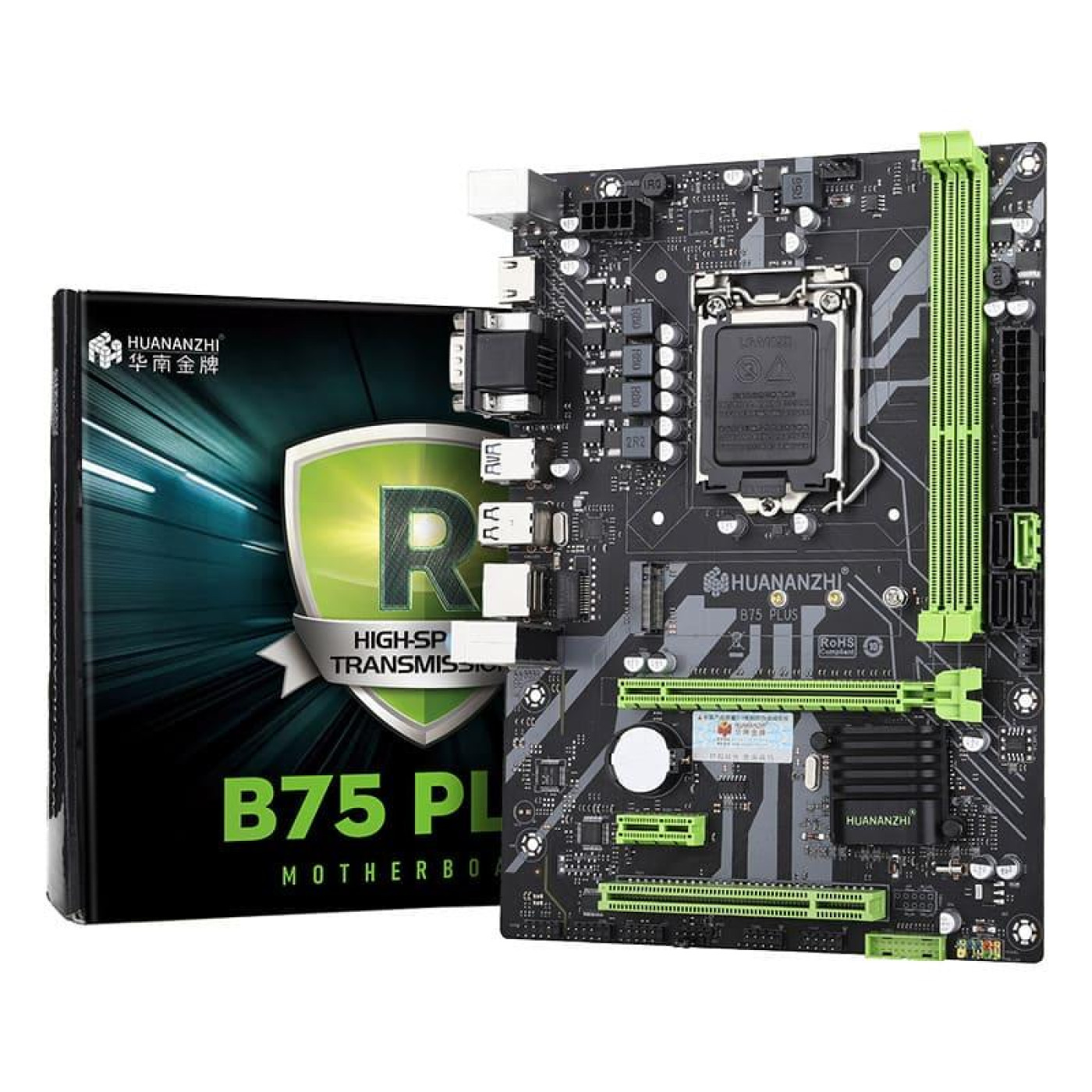 Материнська плата HUANANZHI B75 PLUS M.2 (B75 PLUS M.2) (Socket 1155, Intel B75,
