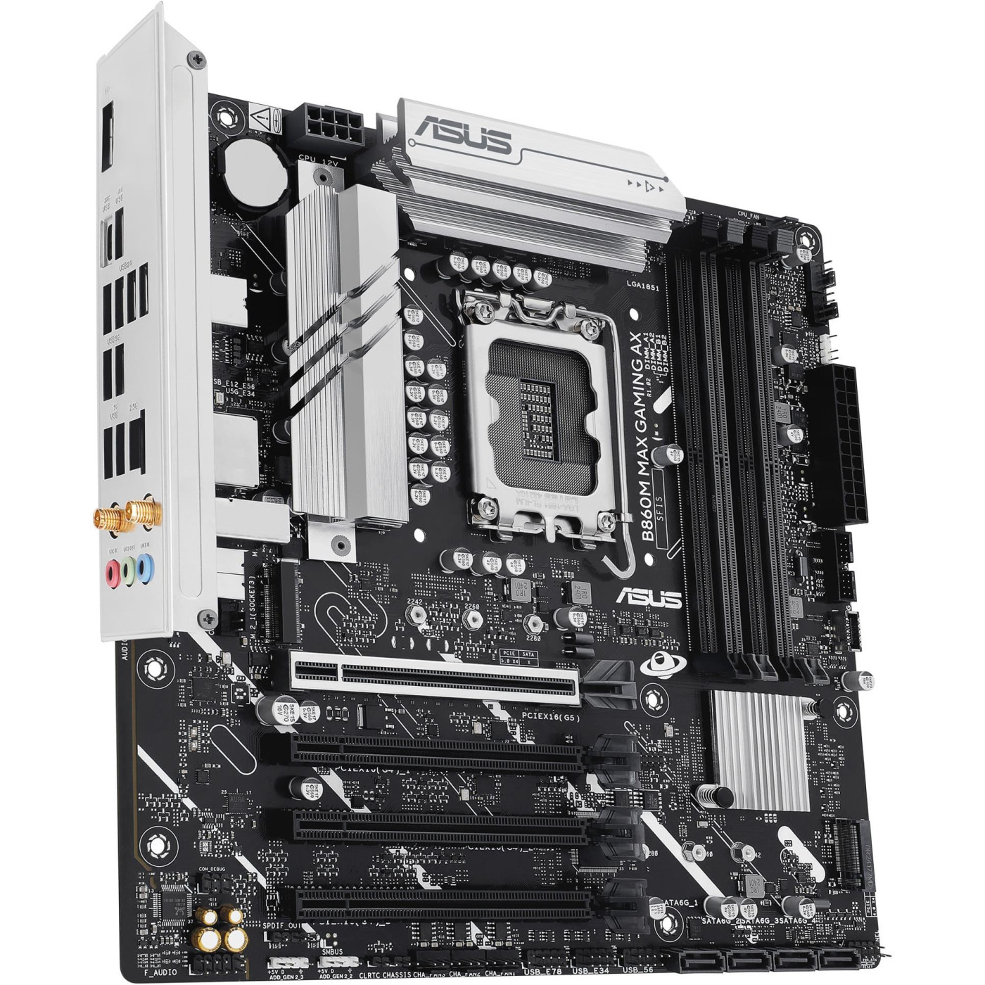 Материнская плата ASUS B860M MAX GAMING AX (B860M MAX GAMING AX) (Socket 1851, Intel B860, Micro-ATX)