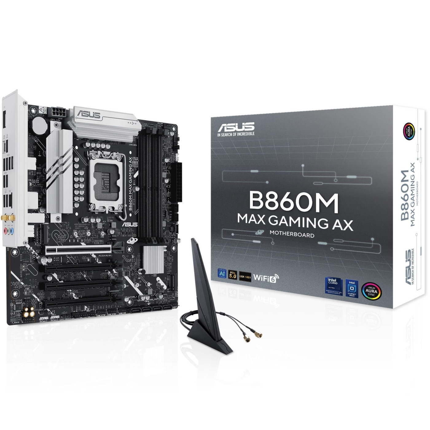 Материнская плата ASUS B860M MAX GAMING AX (B860M MAX GAMING AX) (Socket 1851, Intel B860, Micro-ATX)