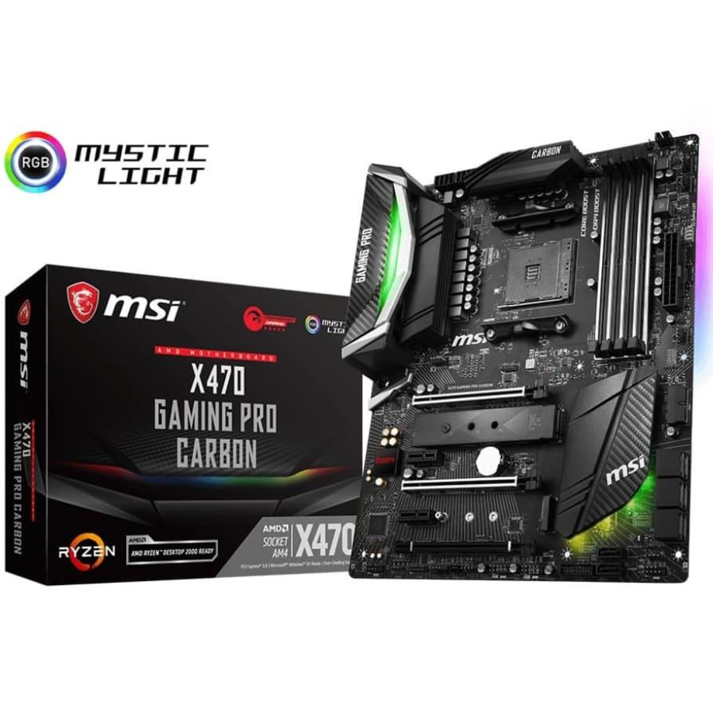 Материнская плата MSI X470 Gaming Pro Carbon (X470 Gaming Pro Carbon) (sAM4, AMD X470, ATX)