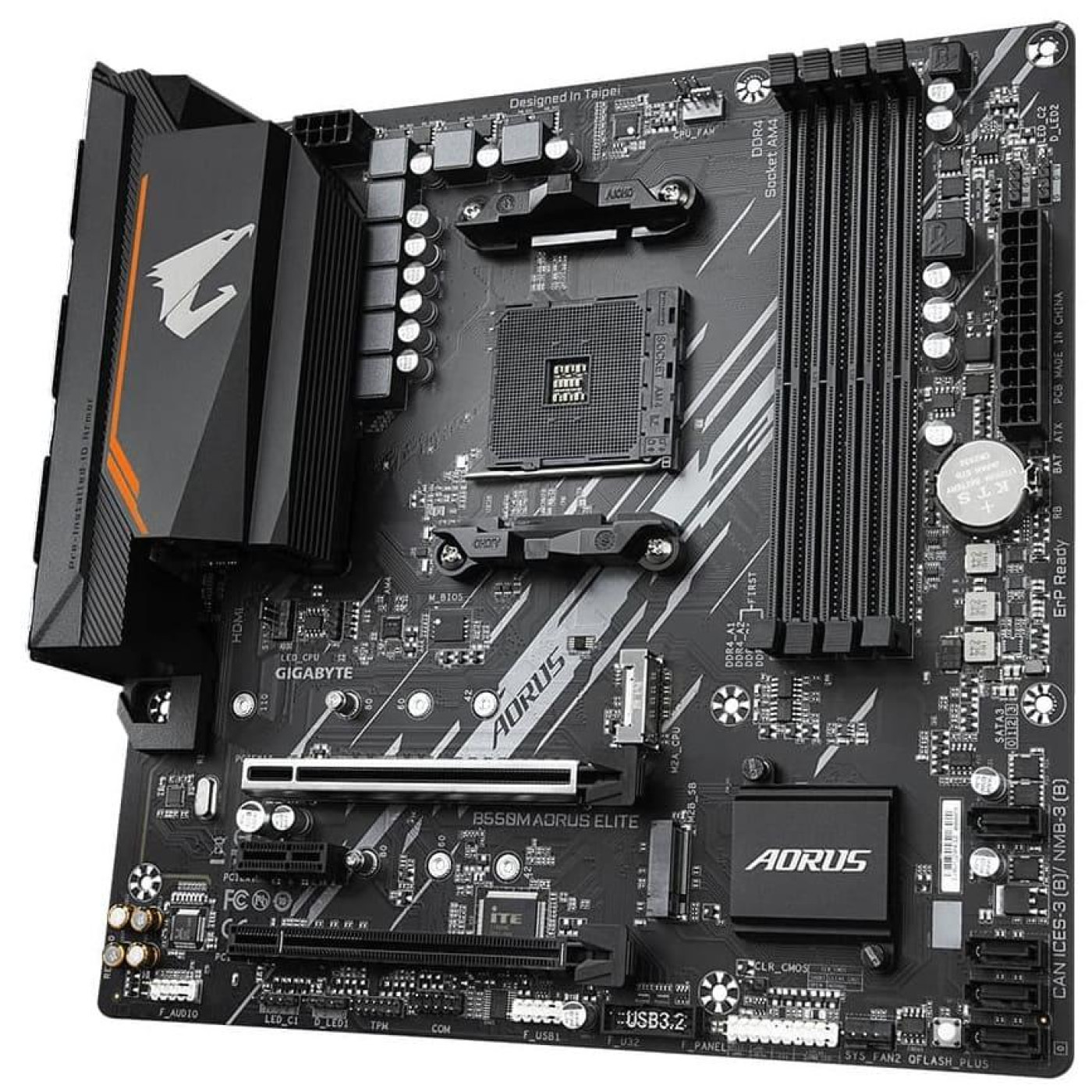 Материнська плата Gigabyte B550M Aorus Elite (B550M AORUS ELITE) (Socket AM4, AMD B550, Micro-ATX)