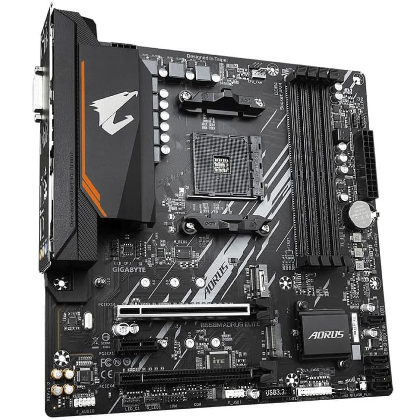 Материнська плата Gigabyte B550M Aorus Elite (B550M AORUS ELITE) (Socket AM4, AMD B550, Micro-ATX)