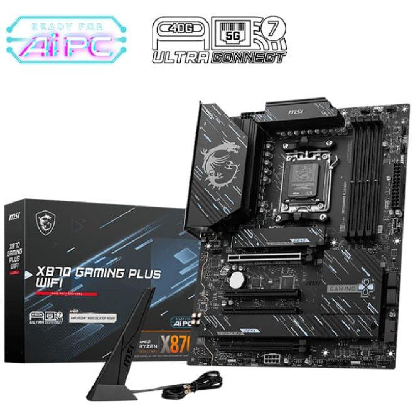 Материнська плата MSI MAG X870 GAMING PLUS WIFI (X870 GAMING PLUS WIFI) (Socket AM5, AMD X870, ATX) FR