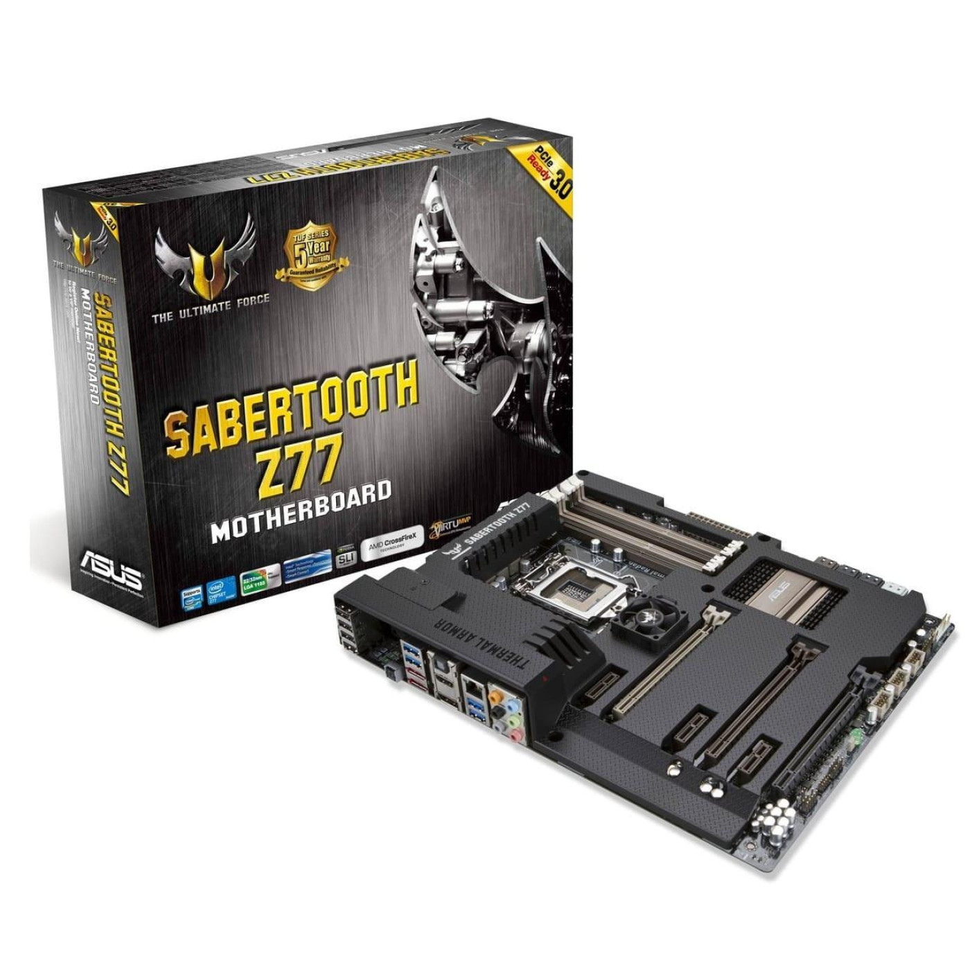 Материнская плата ASUS Sabertooth Z77 (Sabertooth Z77) (Socket 1155, Intel Z77, ATX) Б/у