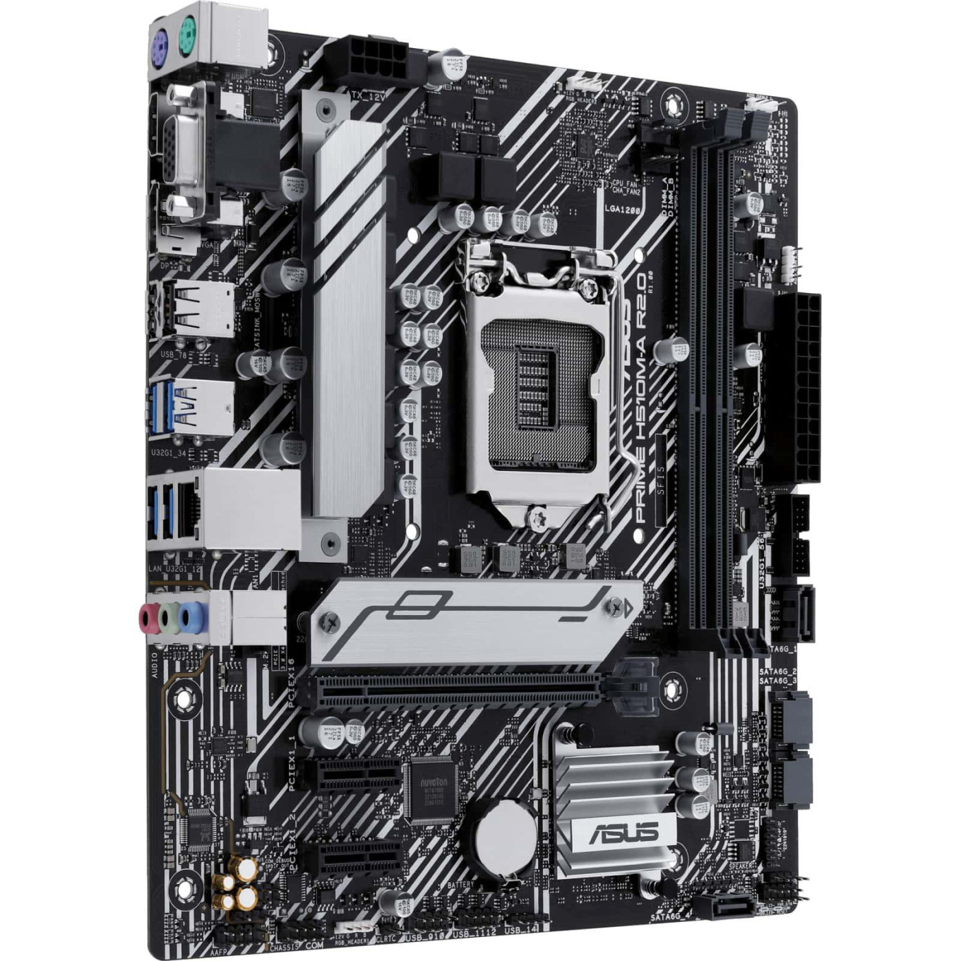 Материнская плата ASUS PRIME H510M-A R2.0 (PRIME H510M-A R2.0) (Socket 1200, Intel H510, Micro-ATX)