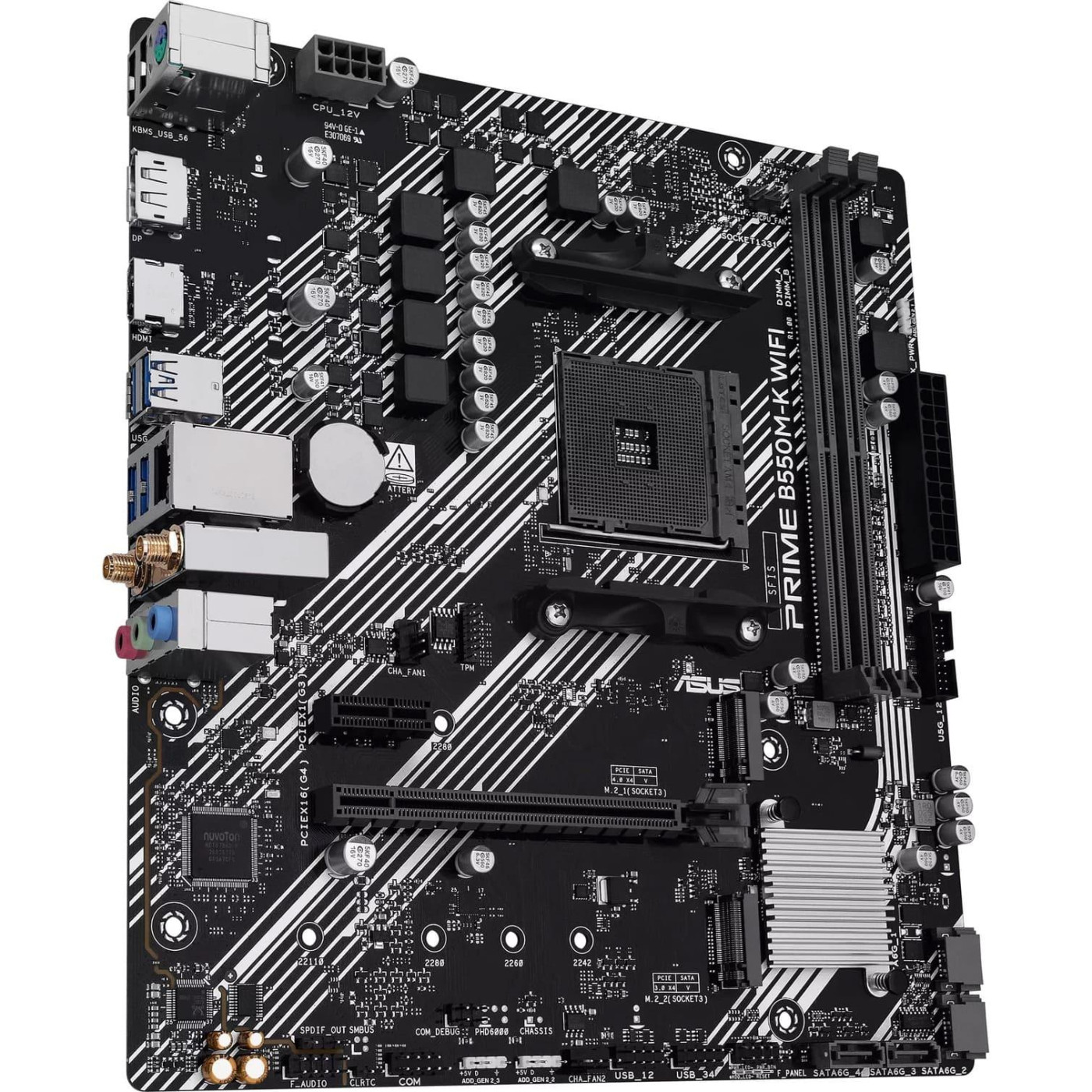 Материнська плата ASUS PRIME B550M-K WIFI (PRIME B550M-K WIFI) (Socket AM4, AMD B550, Micro-ATX)