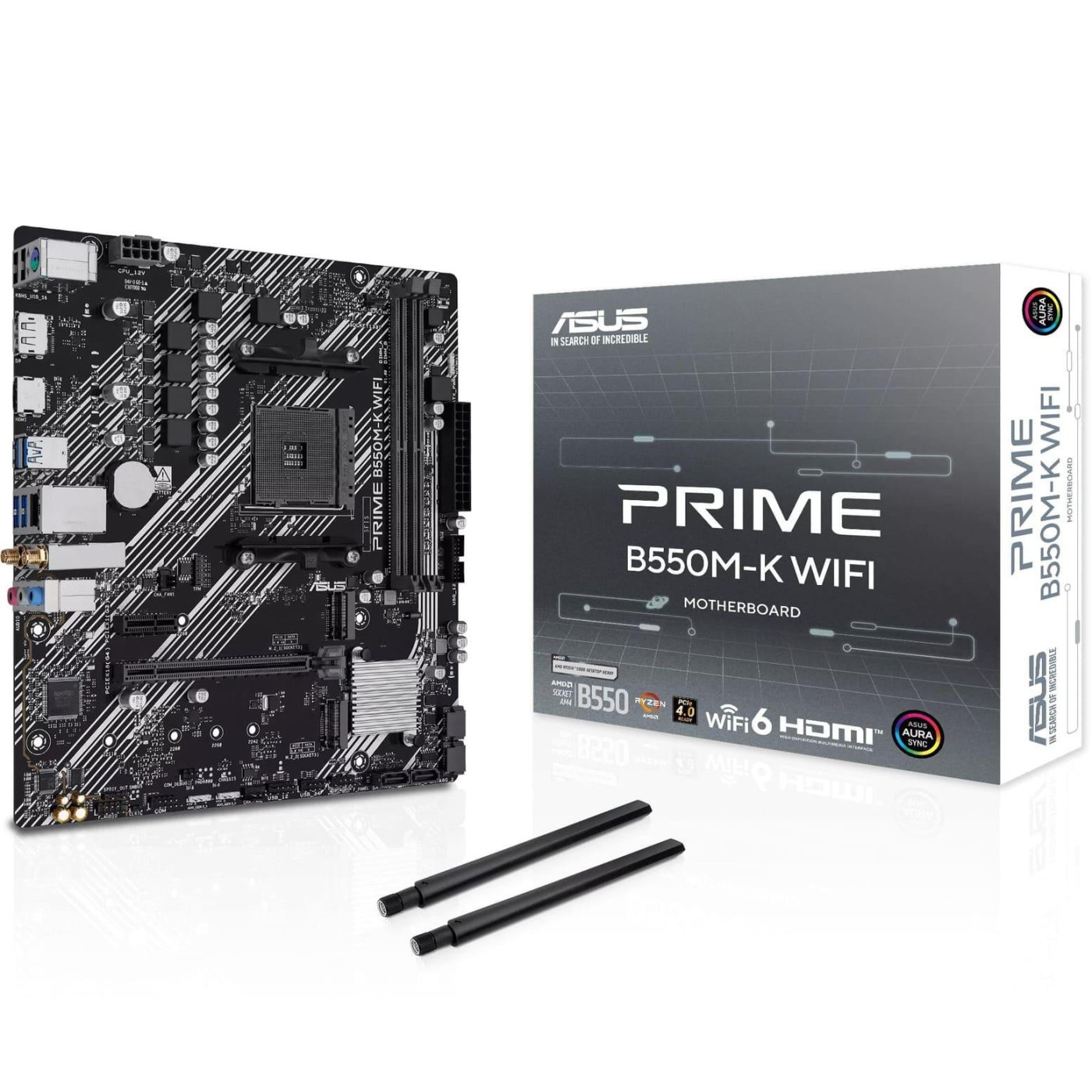 Материнська плата ASUS PRIME B550M-K WIFI (PRIME B550M-K WIFI) (Socket AM4, AMD B550, Micro-ATX)
