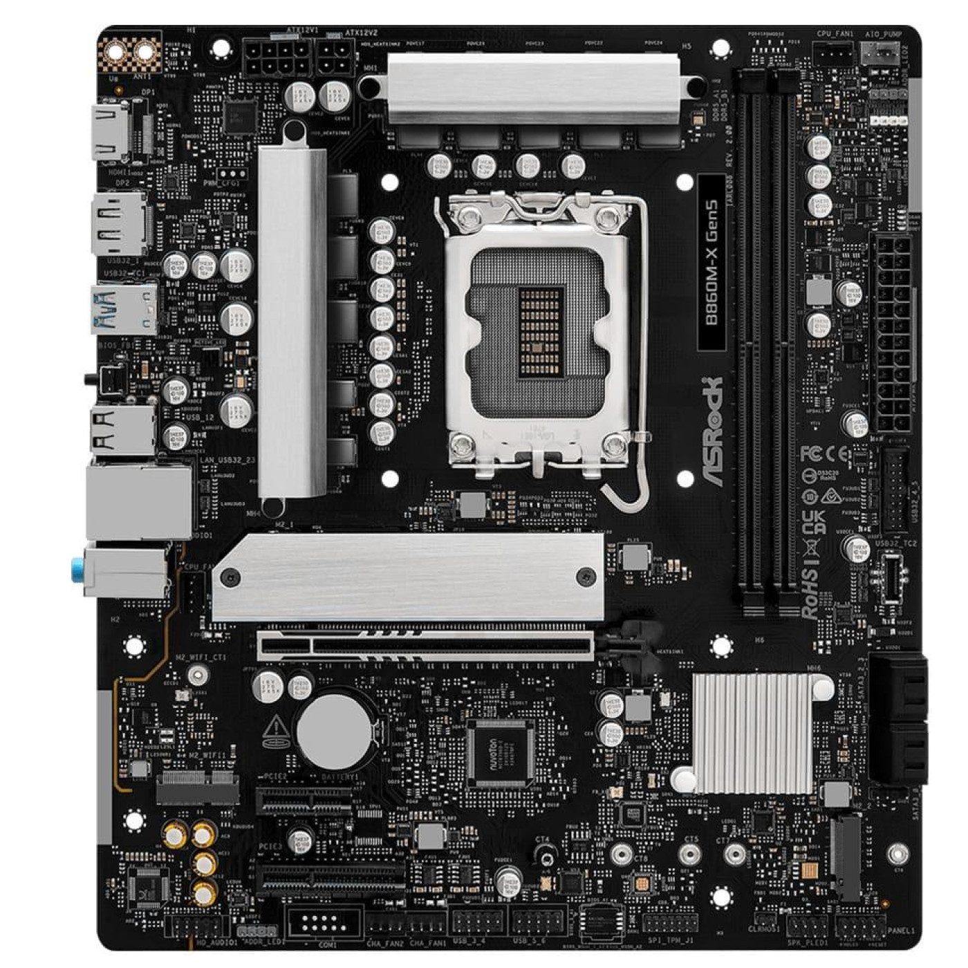 Материнська плата ASRock B860M-X GEN5 (B860M-X GEN5) (Socket 1851, Intel B860, Micro-ATX)