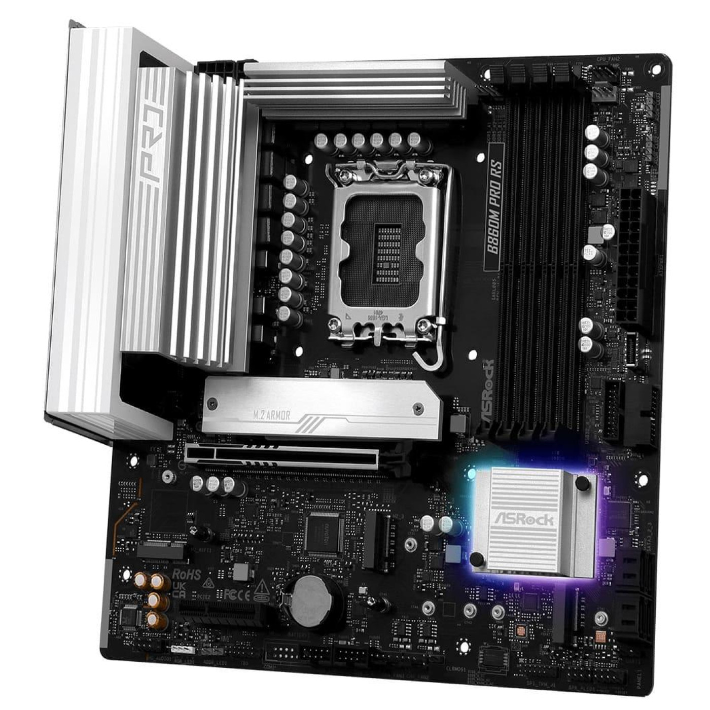 Материнська плата ASRock B860M PRO RS (B860M PRO RS) (Socket 1851, Intel B860, Micro-ATX)