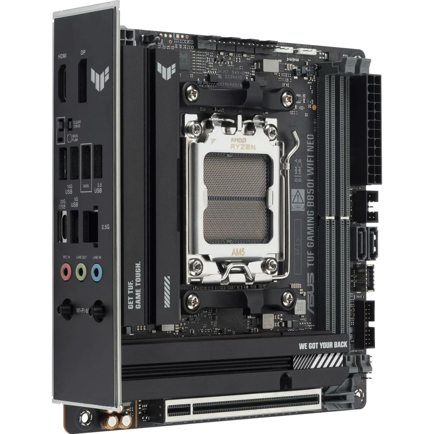 Материнская плата ASUS TUF GAMING B850I WIFI NEO (TUF GAMING B850I WIFI NEO) (Socket AM5, AMD B850, Mini-ITX)