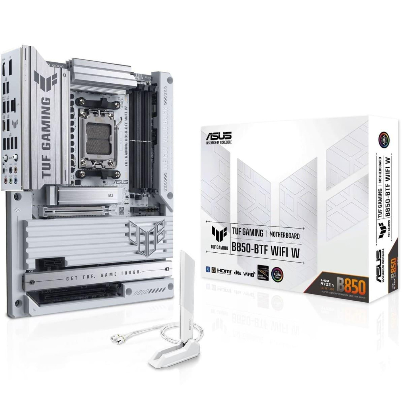 Материнская плата ASUS TUF GAMING B850-BTF WIFI WHITE (TUF GAMING B850-BTF WIFI W) (Socket AM5, AMD B850, ATX)