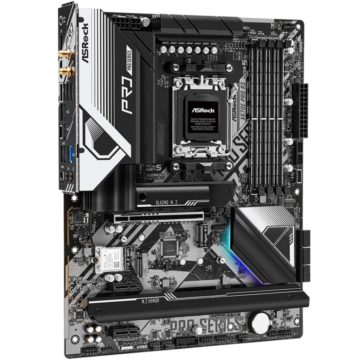 Материнська плата AsRock X670E PRO RS (X670E PRO RS) (Socket AM5, AMD X670, ATX)