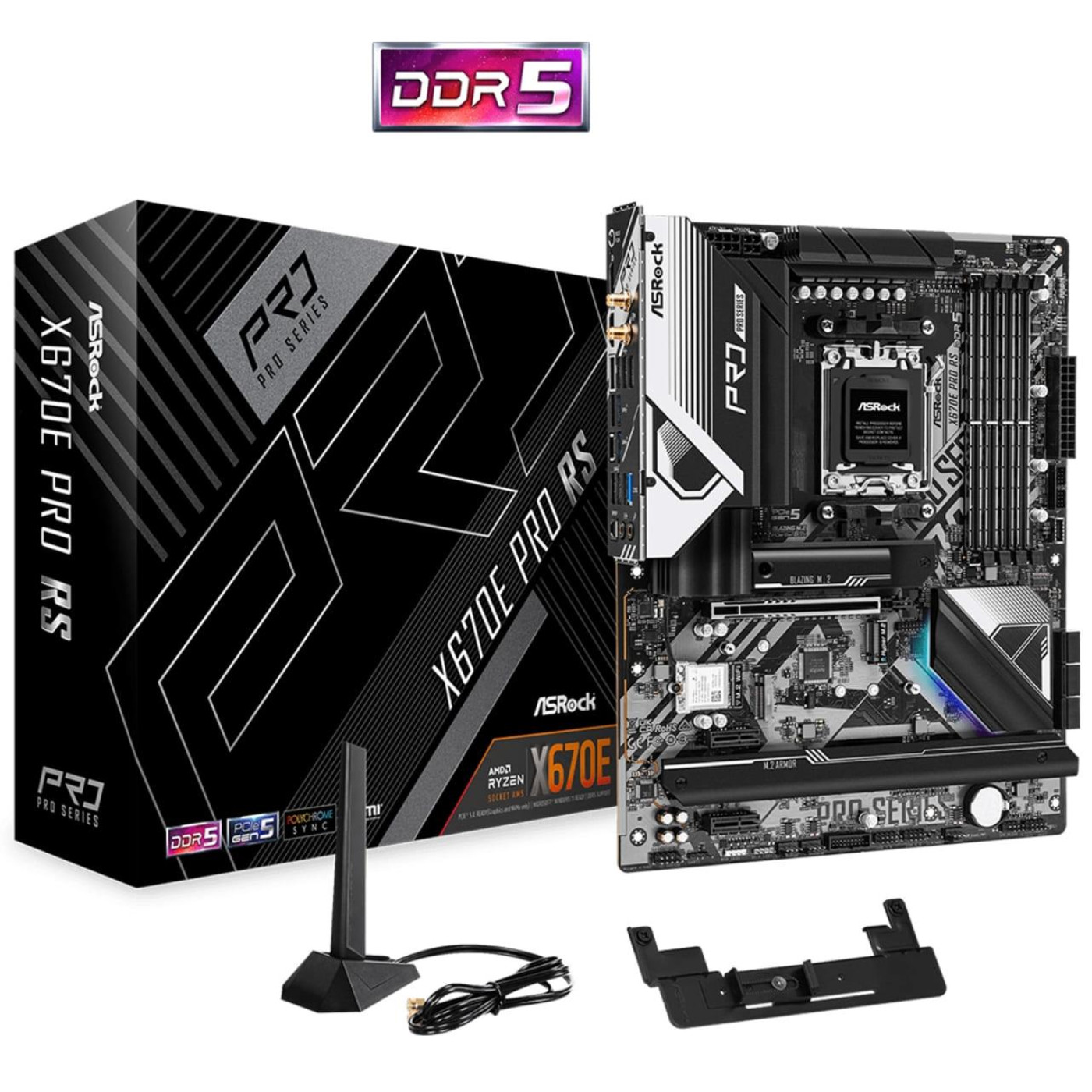 Материнська плата AsRock X670E PRO RS (X670E PRO RS) (Socket AM5, AMD X670, ATX)
