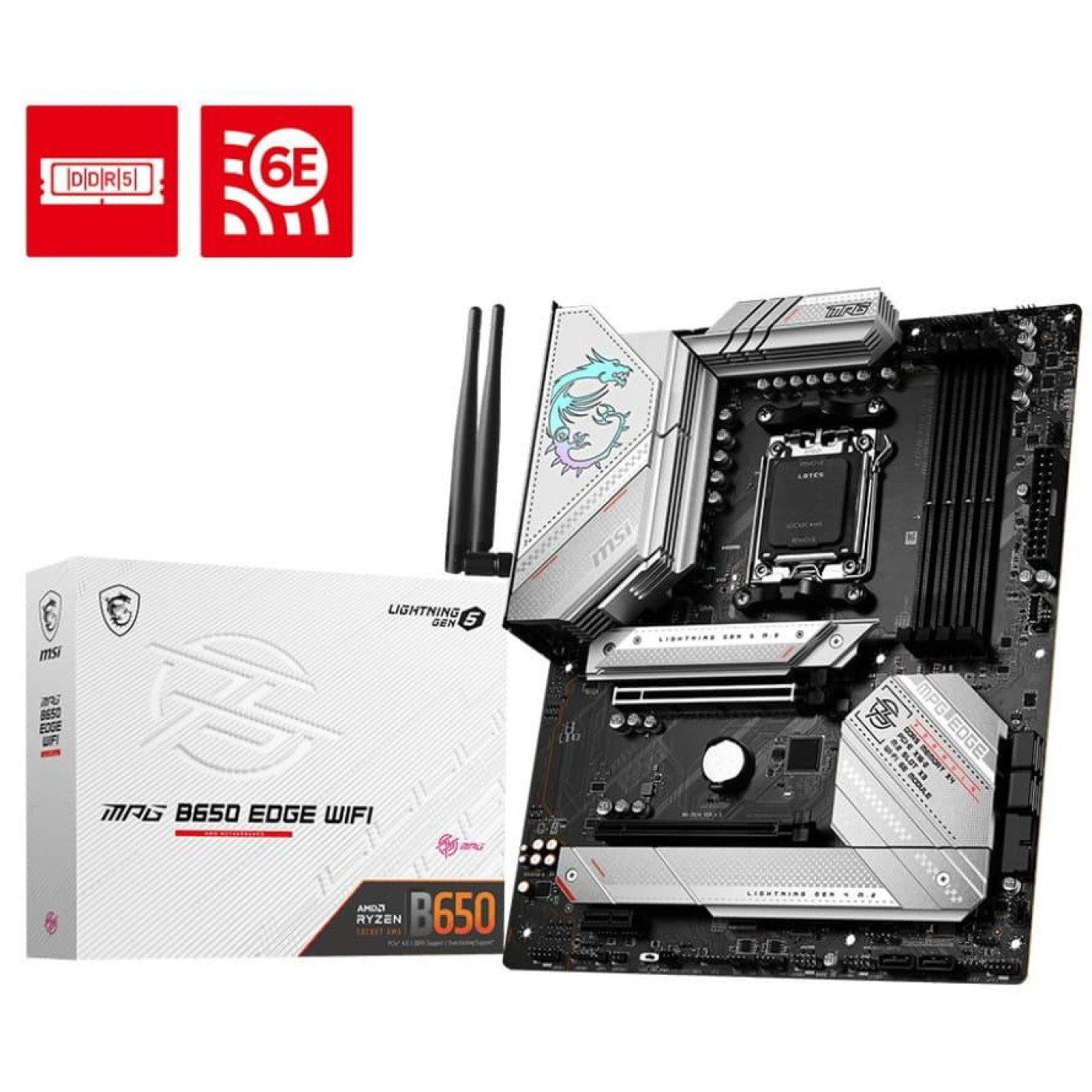 Материнська плата MSI MPG B650 EDGE WIFI (MPG B650 EDGE WIFI) (Socket AM5, AMD B650, ATX)