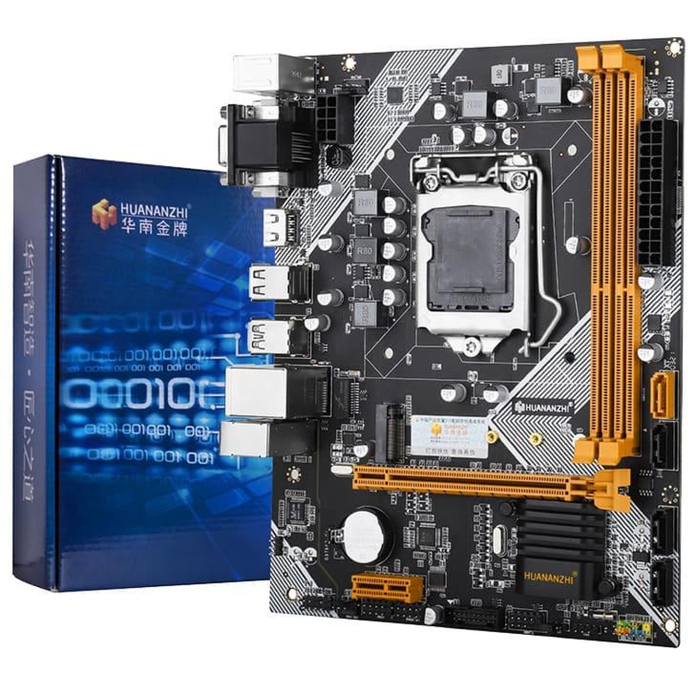 Материнська плата Huananzhi B75 M.2 (HZH-B75-M.2) (Socket 1155, Intel B75, Micro-ATX)